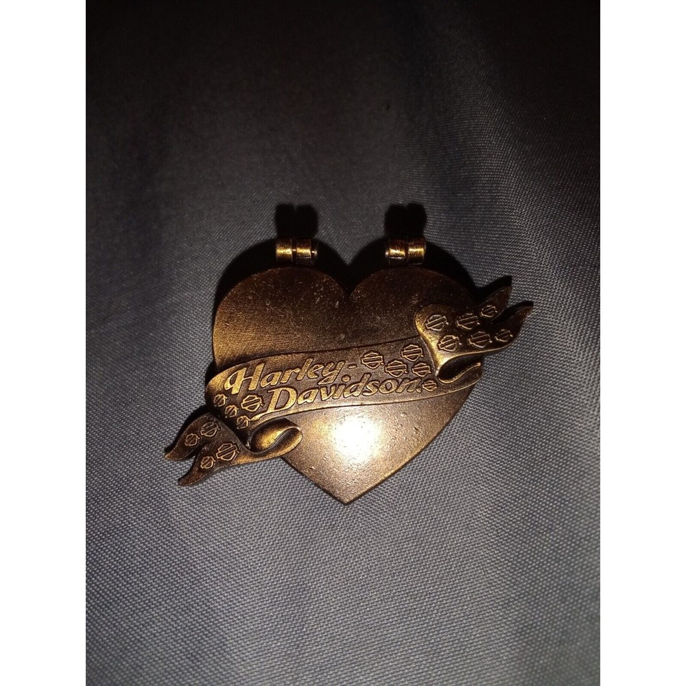 2013 Harley Davidson Motorcycle Heart Locket Biker Lapel Pin